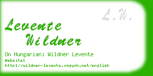 levente wildner business card